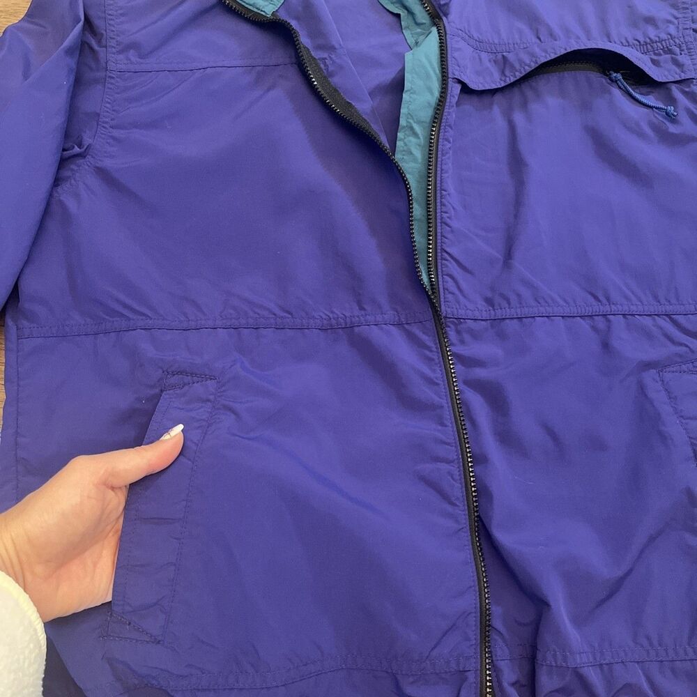 Vintage REI 1990s Versatech Windbreaker Jacket USA Made Classic Purple & Teal - Picture 11 of 14